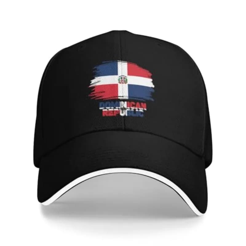 Dominican Republic flag baseball cap, adjustable truck driver's hat with snapback closure for men and women, lightweight, for sports, golf, casual clothing