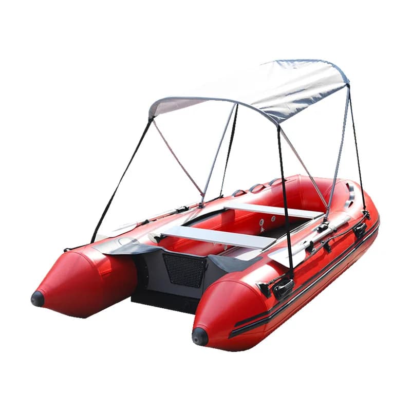 Kayak gonfiabile da pavimento in alluminio da 3 m con scafo in telone in PVC Accessori per pagaia Boa gonfiabile da pavimento da 3,0 m per l'uso nel fiume