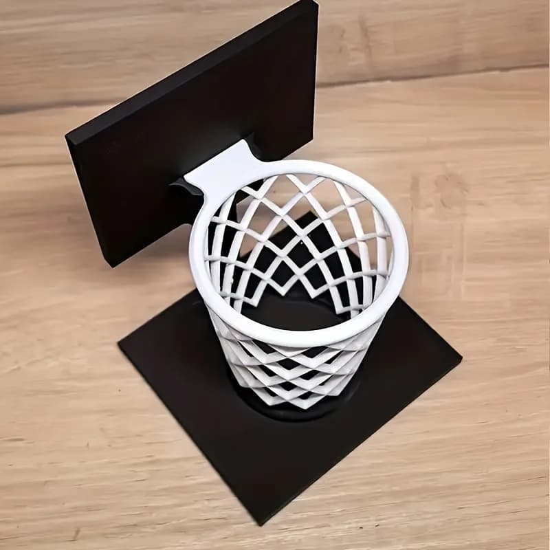 Cestino per la Spazzatura a Forma di Pallone da Basket di Tendenza, Portaoggetti, Portapenne, Decorazione a Pendolo