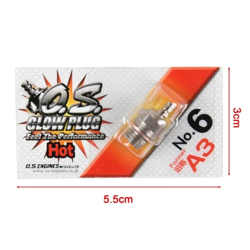 Parti RC Candela incandescente OS Ex A3 No.6 # 6 Candela incandescente standard per motore Nitro per camion auto RC