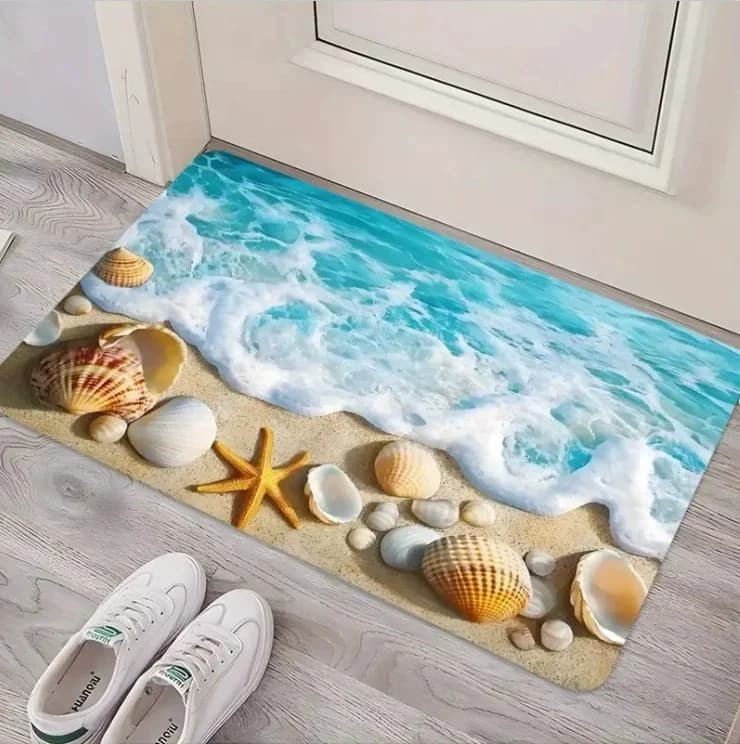 Ocean Element carpet for living room, bedroom, entrance hall, kitchen mats, entrance hall mats, non-slip mat, home decor