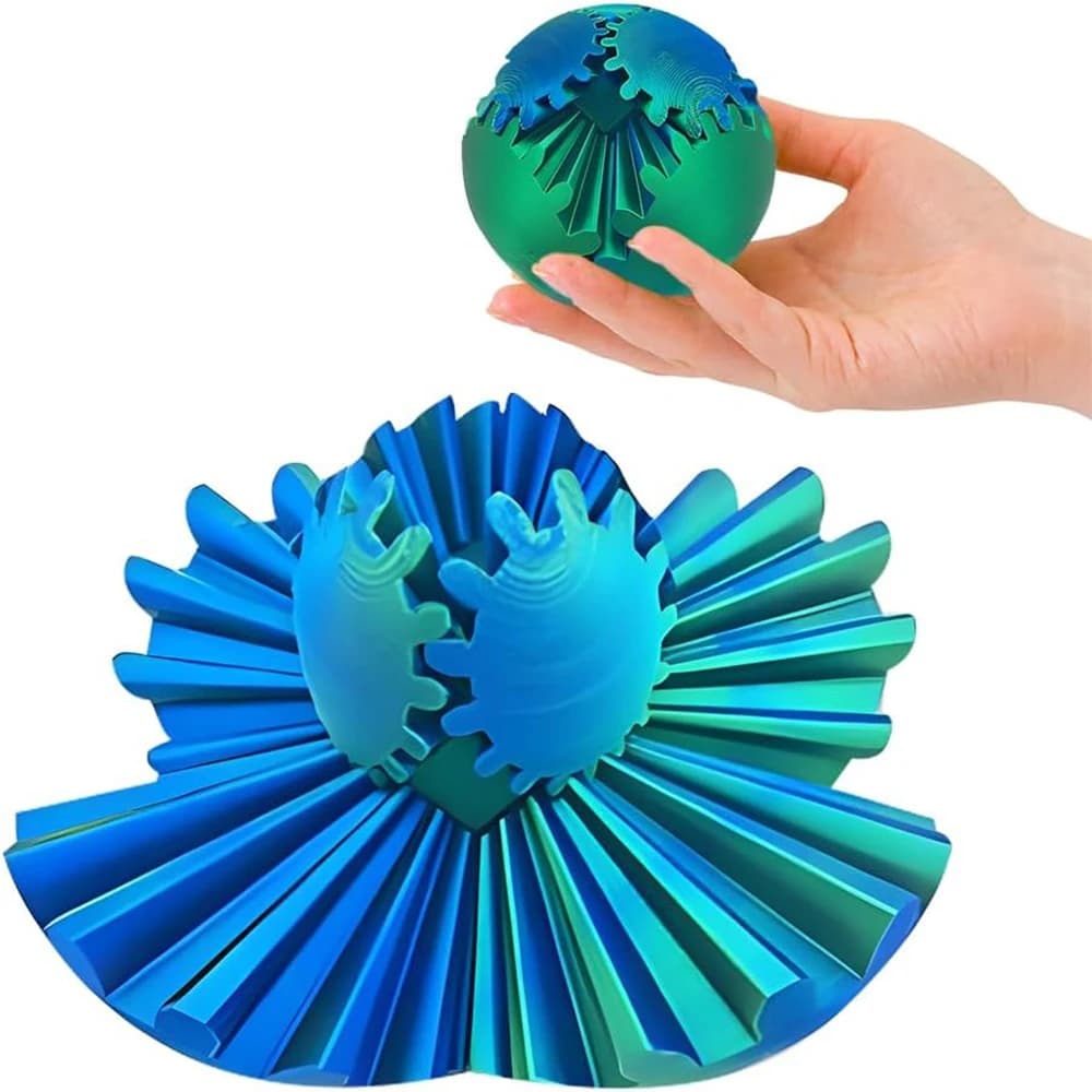 Gear Ball 3D Stampato Fidget Toys Spin Ball o Cube Sollievo dallo stress Giocattolo da scrivania Ansia Rilassamento Attività per adulti Regalo per bambini