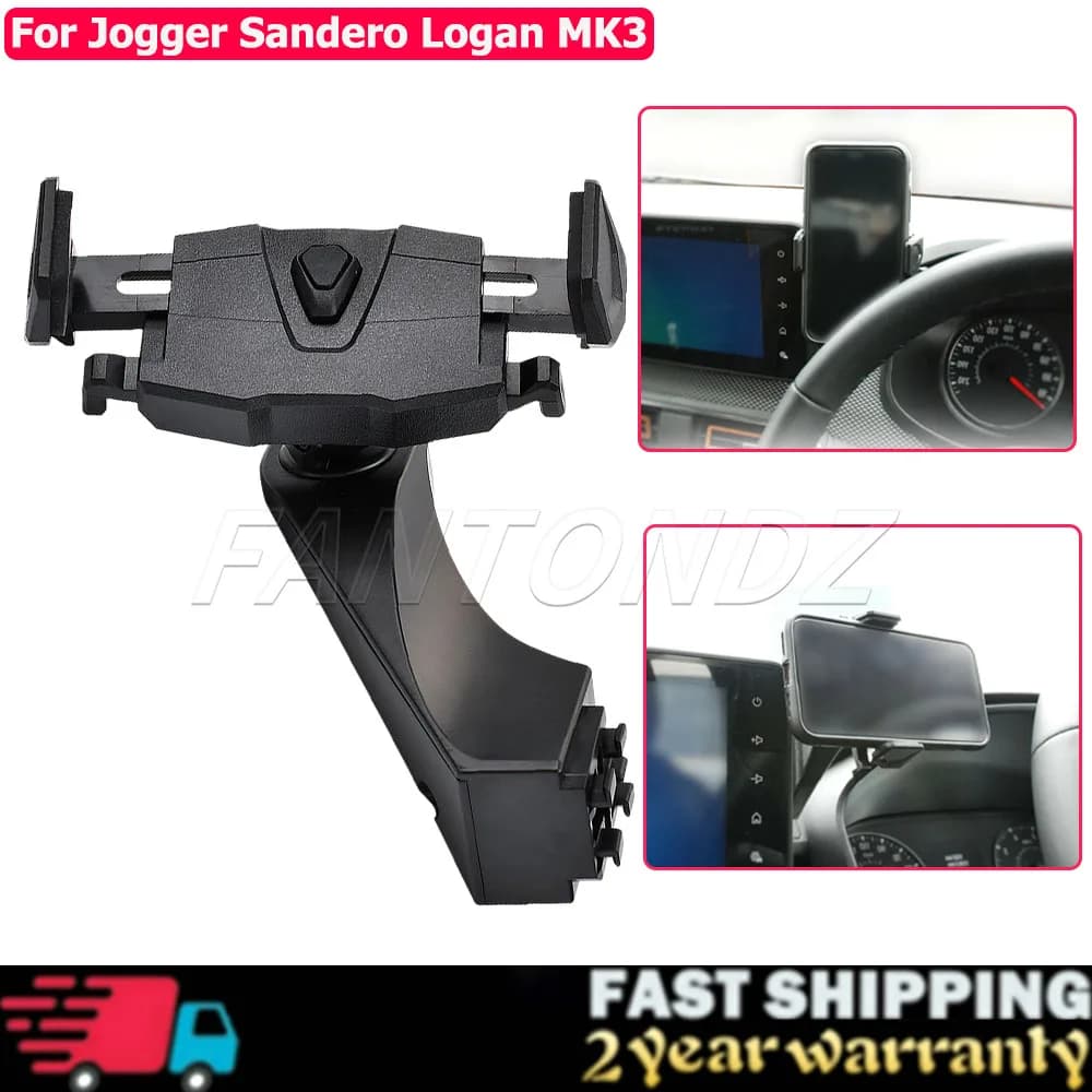 New For Jogger Sandero Logan MK3 Dashboard Screen Phone Holder Cradle Mobile Phone Holder Smartphone Car Accessories