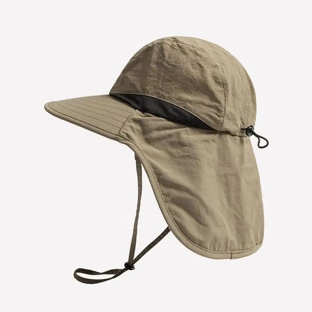 UV-protected hat with wide-seater Panama short-drying waterproof hat Summer hat with breathable neck protection in mesh