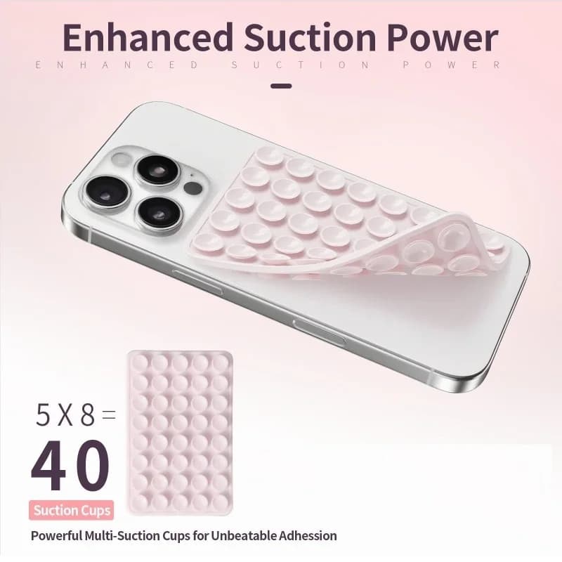 Hands-Free Phone Back Suction Pad for IPhone Android Universal Double Sided Silicone Suction Cup Phone Mount SJZJ35