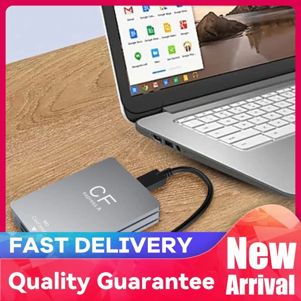 Lettore di schede SD CFexpress tipo A 2 in 1 USB 3.2 10 Gbps con cavo da USB C a USB C/A, supporto per Android/Windows/Mac OS per fotocamere SLR