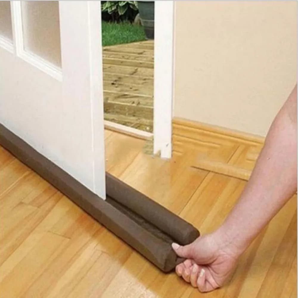 90CM 1PCS Striscia di tenuta impermeabile Paraspifferi Tappo Porta Protezione inferiore Doppio insonorizzato Flessibile Riduzione del rumore del vento