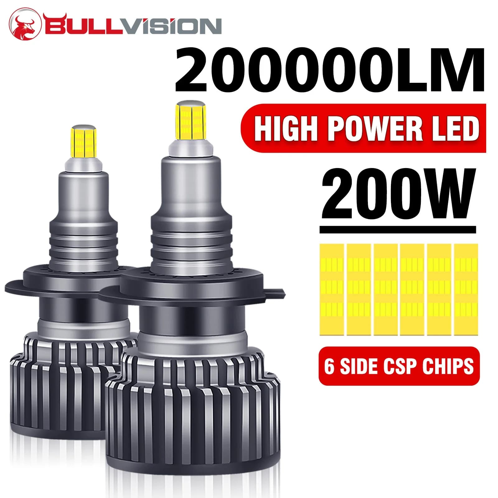 Lampadina a LED H7 Canbus H1 H8 H9 H11 Fendinebbia 9006 Hb4 9005 Hb3 Lampade a LED 360 200000 Diodi super mini LM 200W 3D Auto 6000K