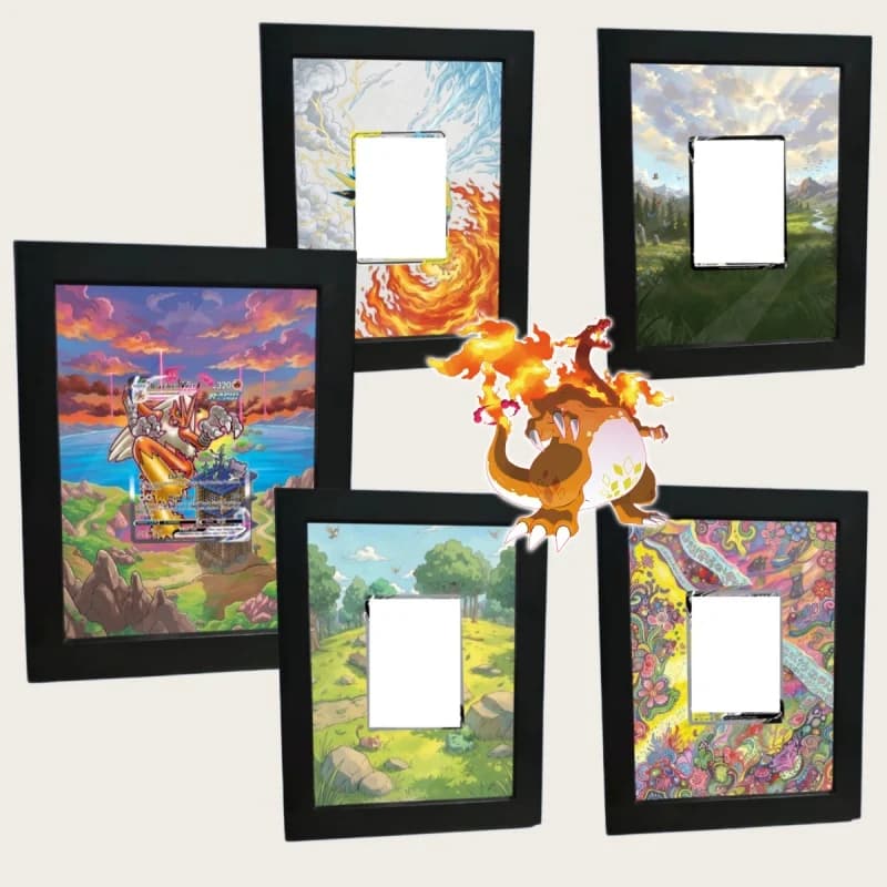 Acrylic Blaziken Charizard Moltres Zapdos Articuno Magnetic Picture Frame Expand Card Protective Cover Cartoon Anime Collection