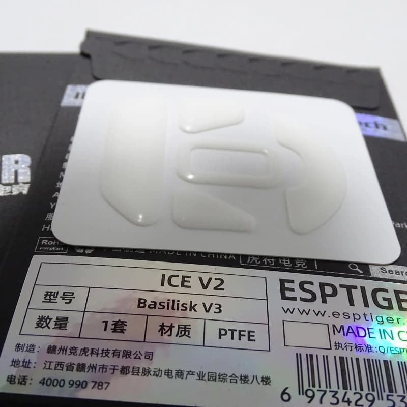 1 confezione pattini per mouse da ghiaccio Esportstiger per piedini per mouse Basilisk, piedini curvi