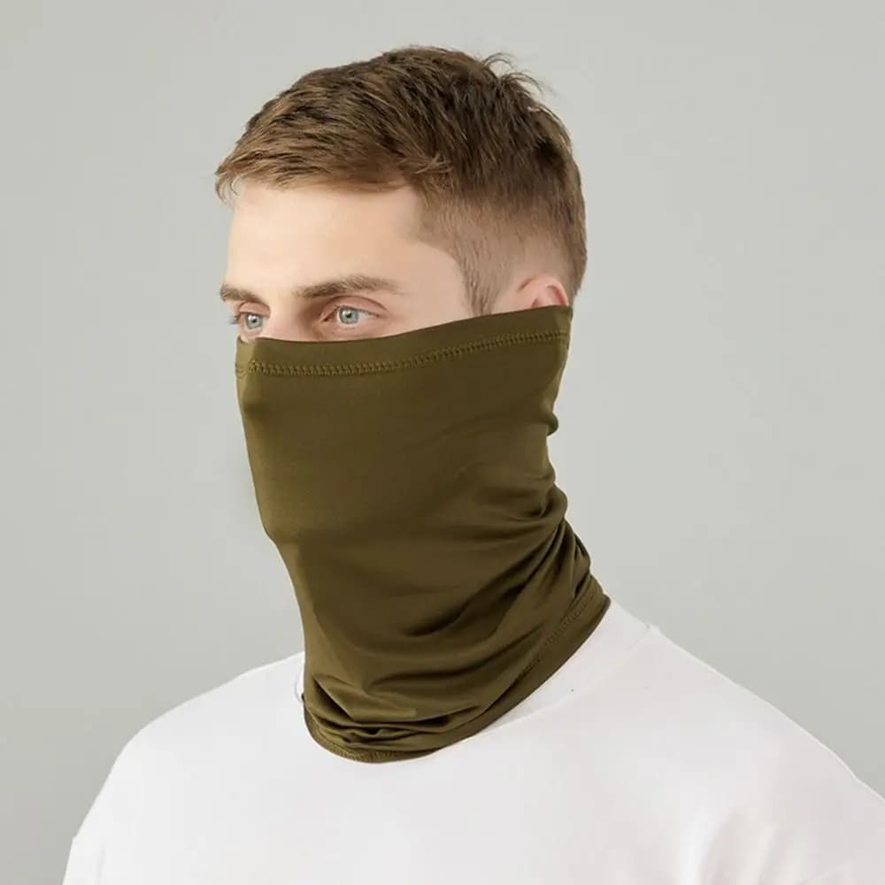 Maschera Sportiva Ciclismo Asciugatura Rapida in Seta Ghiaccio Traspirante Rinfrescante Scaldacollo Antipolvere Protezione UV Sciarpa Viso Estiva