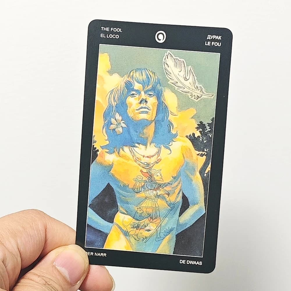Carte dei tarocchi multilingue da 78 pezzi - Mazzo di tarocchi tatuati da 10,3 * 6 cm