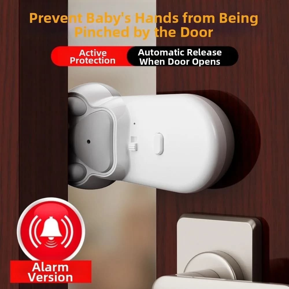 Anti Pinch Baby Door Stopper Automatically locks Impact Resistance Door Pinch Guard Easy Installation with Alarm Safety Doorstop