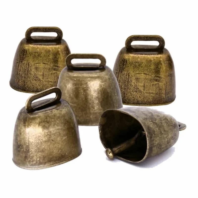 5PCS Japanese Temple Antique Tibetan Buddhist Copper Bronze Small Bells