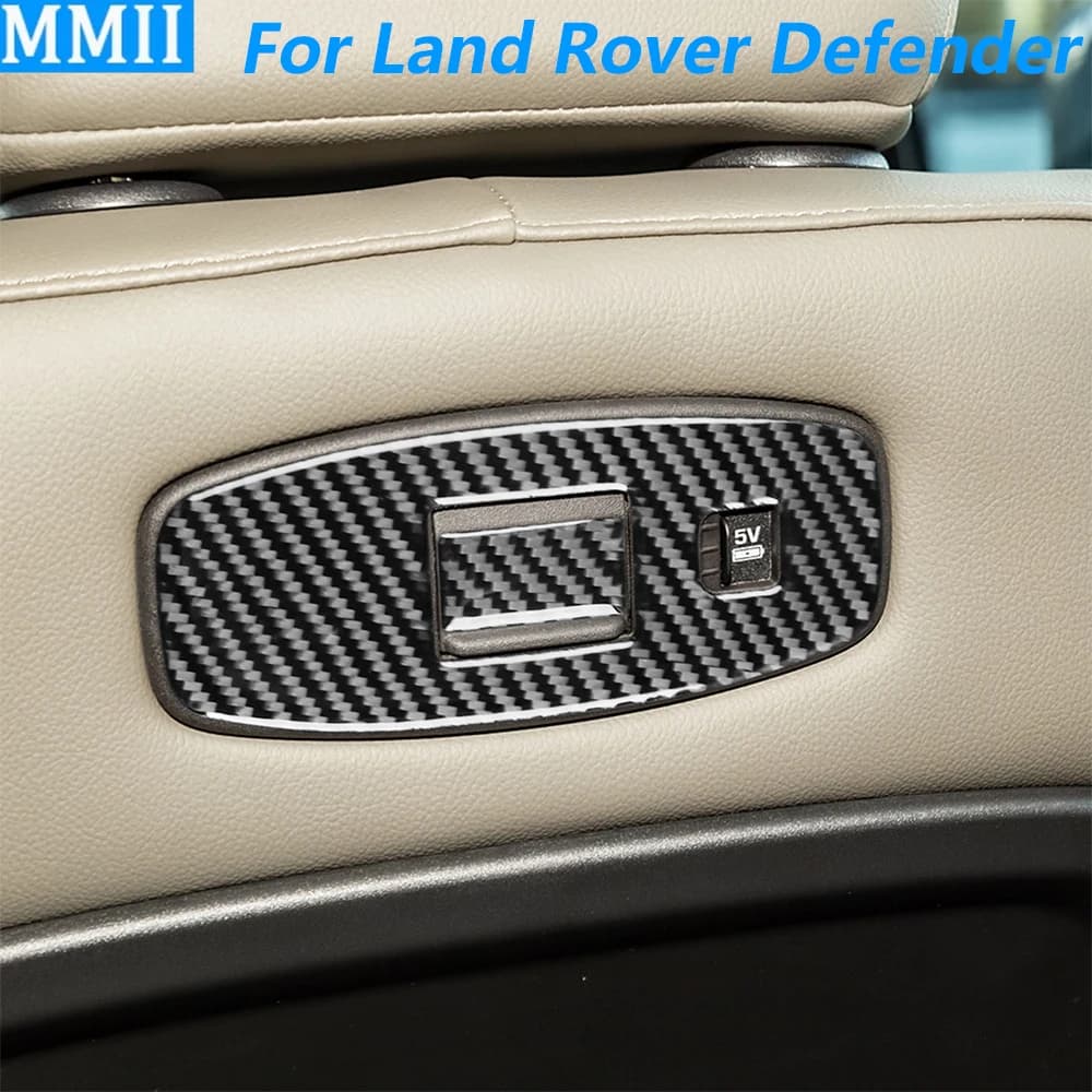 Per Land Rover Defender 2020-2025, Copertura in Fibra di Carbonio per Porta di Ricarica Posteriore del Sedile Anteriore, Accessori Auto, Adesivo Decorativo