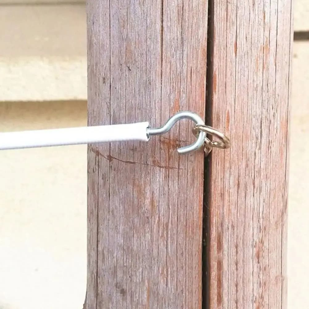 1Set Durable 2/3/4/5 Meters Curtain Spring Rope PVC Steel White Curtain Track Wire with HOOKS EYES Window Cord Cable Net