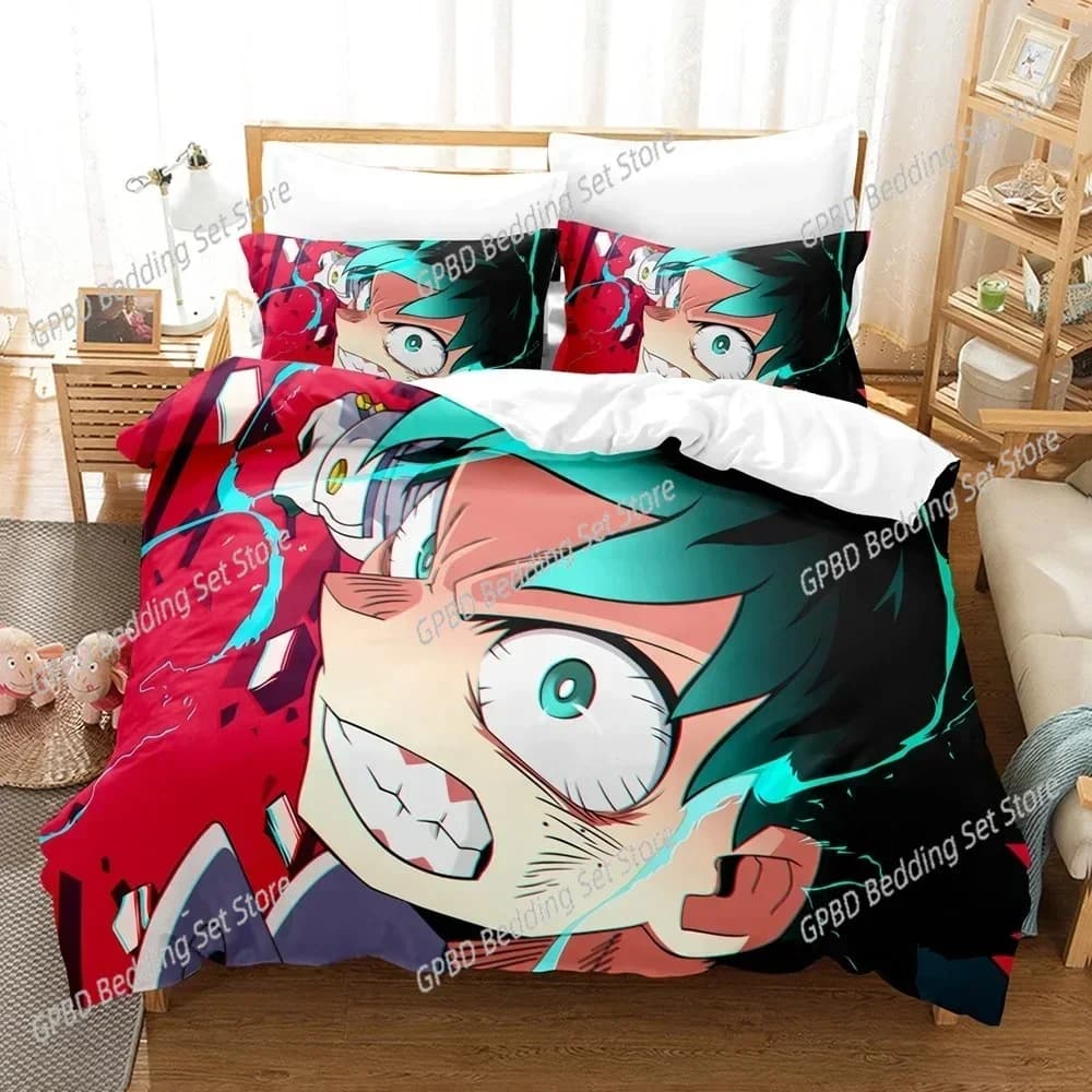 Nuova stampa 3D Anime My Hero Academia 3D Copripiumino Set biancheria da letto Trapunte Federe in lino Decorazioni per la casa Singolo Doppio Twin King