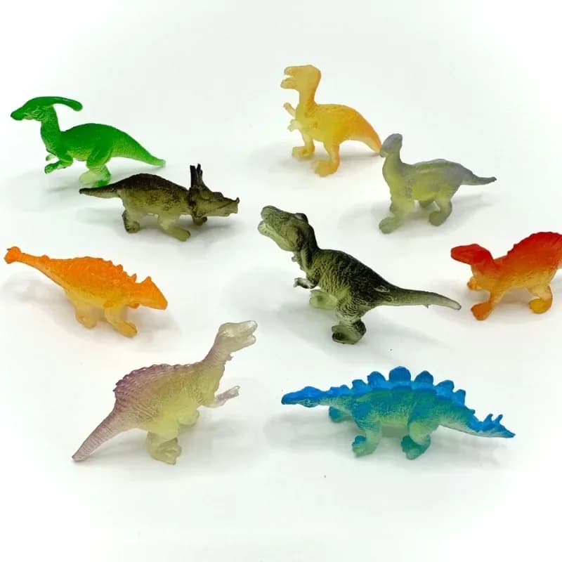 Mini dinosauri luminosi Giocattoli educativi per bambini Piccola simulazione Figura animale Regali di compleanno per giocattoli per ragazzi e ragazze