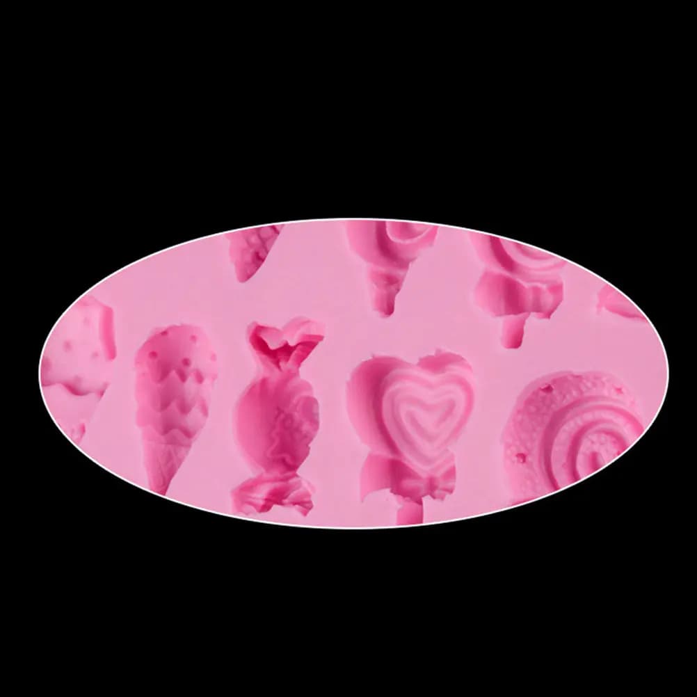 Lollipop Ice Cream Heart Chocolate DIY Cake Decorating Tools Silicone Mold Safe Oven Microwave Freezer