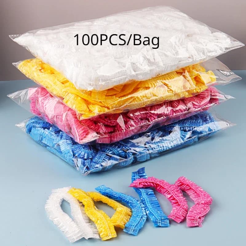 Disposable shower head covers sauna accessories disposable hair head transparent and waterproof bath products Home
