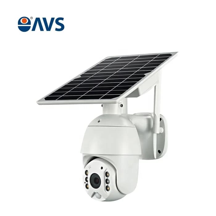 Vendite calde Pannello solare esterno Alimentazione HD 1080P 4MP 4G Telecamera IP Telecamera solare 4G Sim Card Telecamera PTZ