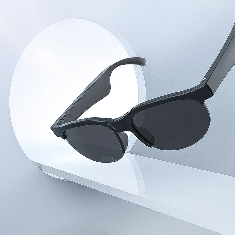 AI Intelligent Translation Glasses Built-in Microphone Speakers Smart Glasses Wireless Headphones Wireless Headset for Men Women