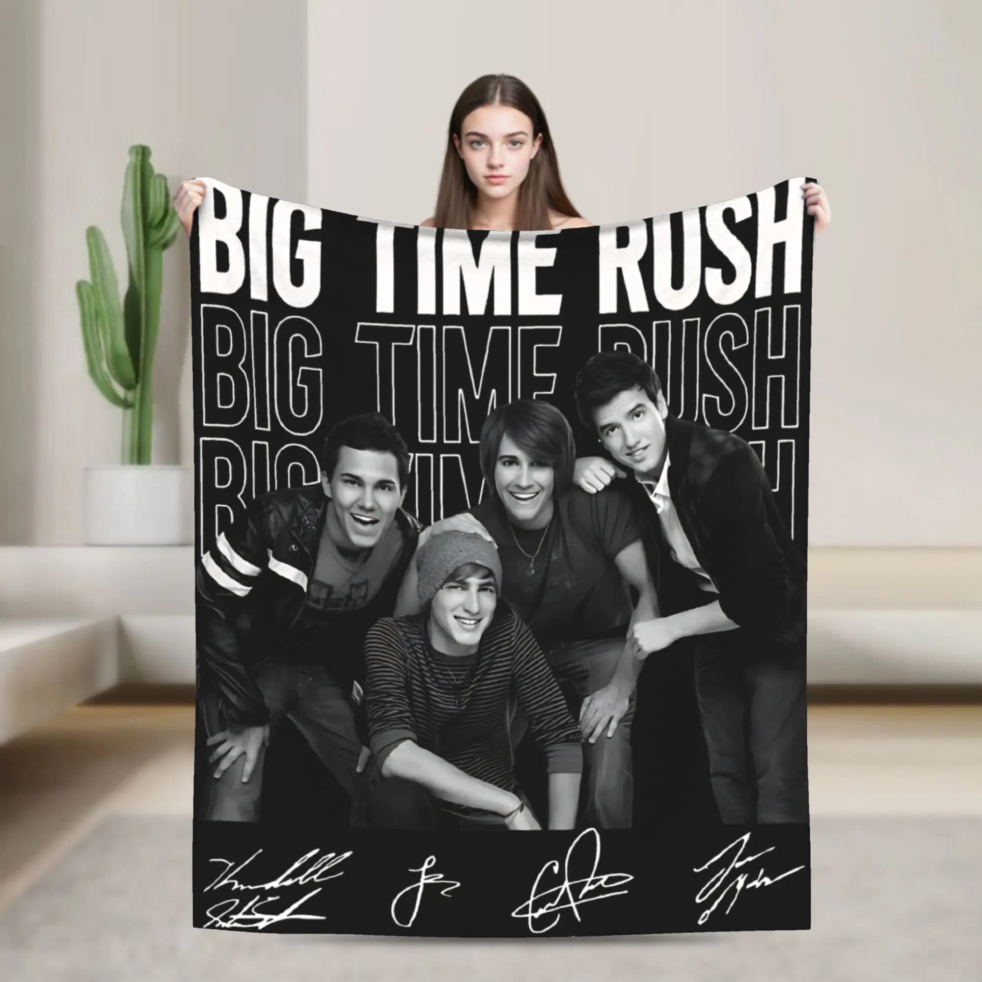 Big Time Rush Country Music Tour 2025 Coperta di flanella Coperta invernale super morbida per soggiorno Copriletto per divano letto