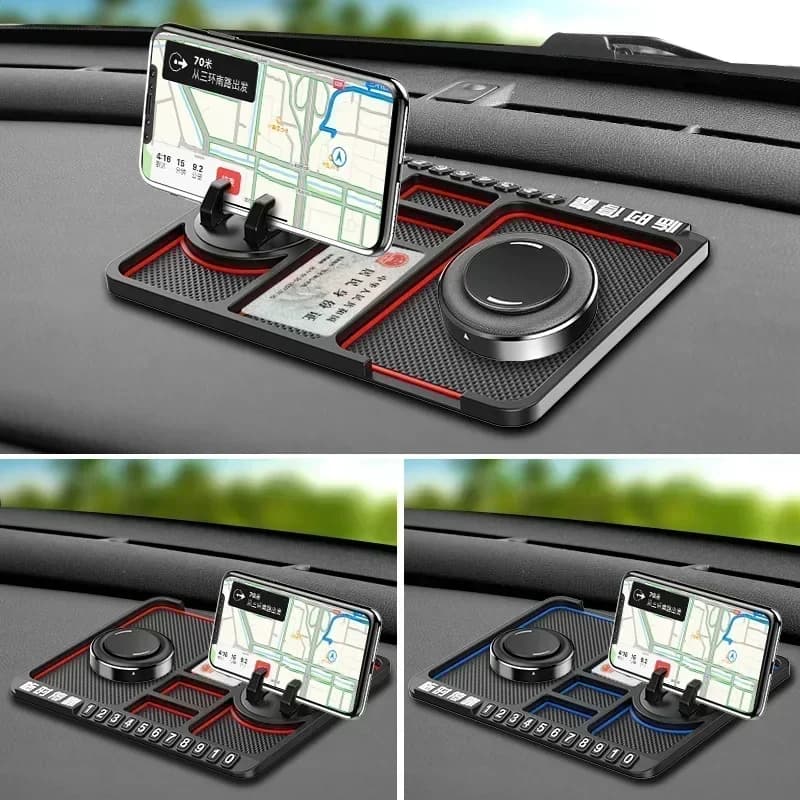 Supporto per Telefono da Cruscotto Auto, Tappetino Multifunzionale Adesivo per Navigazione e Accessori Interni Auto