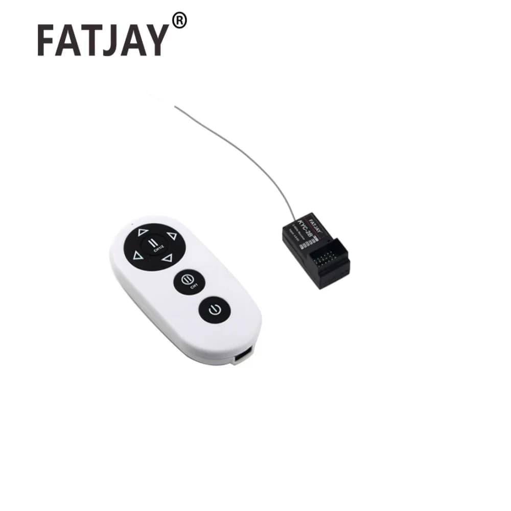 FATJAY KYC-2B 2.4G Mini Wireless One-Hand Remote Control 4-Channel with Dual-Motor Mixing Control Mode Adjustable Fine-Turning