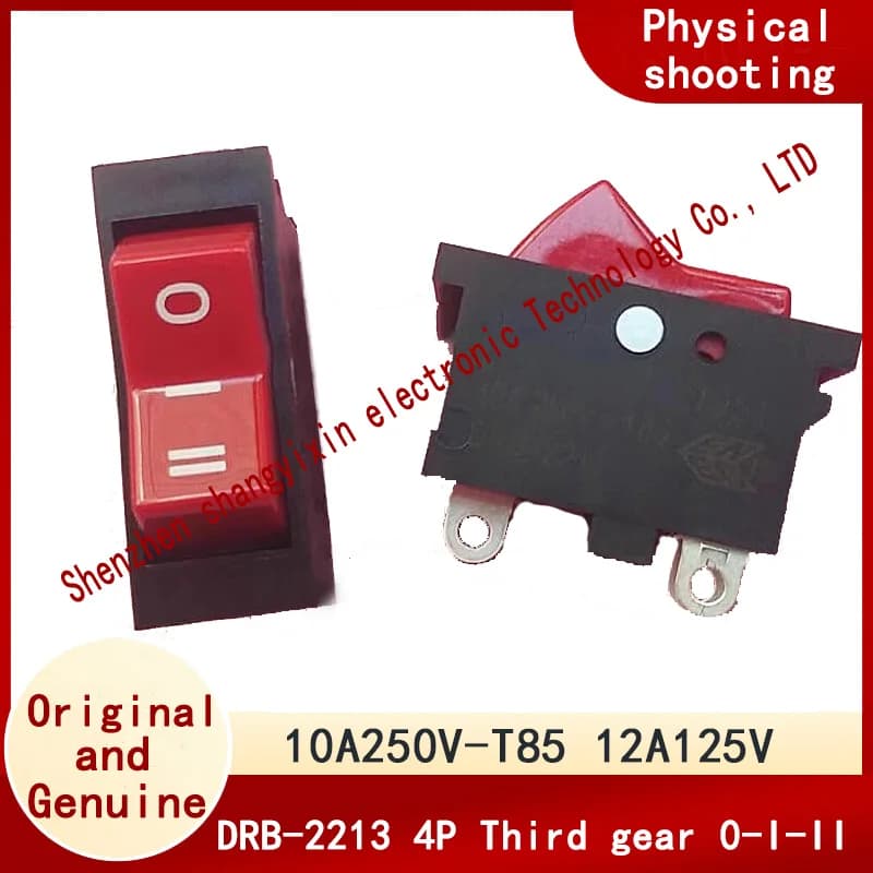 Asciugacapelli elettrico, Torcia per saldatura, Pistola termica 4P, Terzo livello 0-I-II, Pulsante di accensione/interruttore, Interruttore del condotto dell'aria 10A250V~T85 12A125V