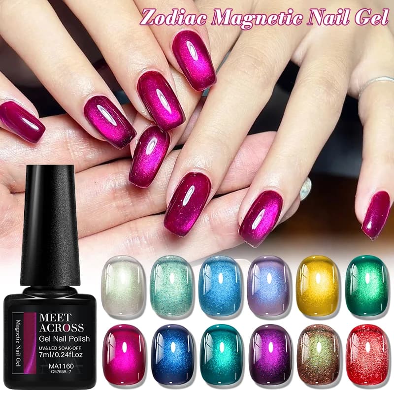 Smalto Semipermanente Magnetico Zodiacale da 7ml per Unghie, Gel UV LED Lunga Durata per Nail Art, Forniture Fai da Te per Manicure