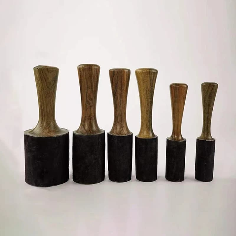 Nepal Singing Bowl Leather Stick Professional Grinding Rod Sound Bowl Handmade Wooden Stick Percussion Instruments Accessories