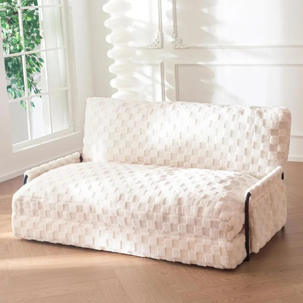 Poltrona Letto Regolabile a 5 Posizioni con Braccioli - Divano Letto Versatile per Lettura e Gaming