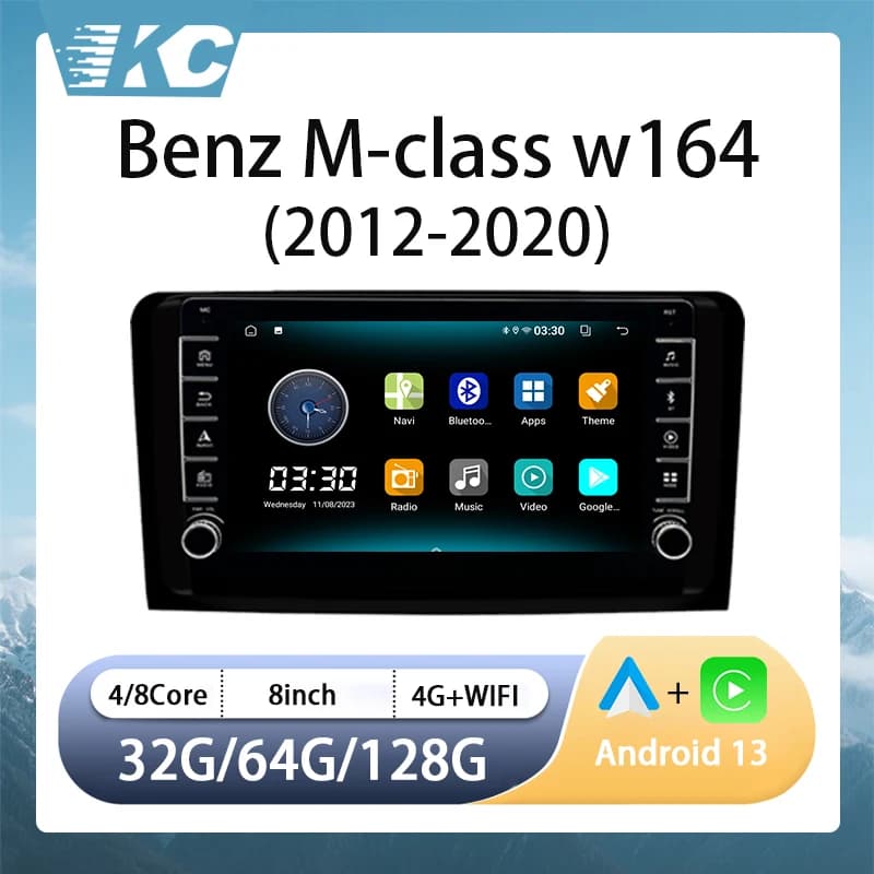 2 DIN Autoradio 8 ''Android 13 Per Mercedes Benz Classe M W164 2012-2020 Android AUTO stereo navigazione GPS