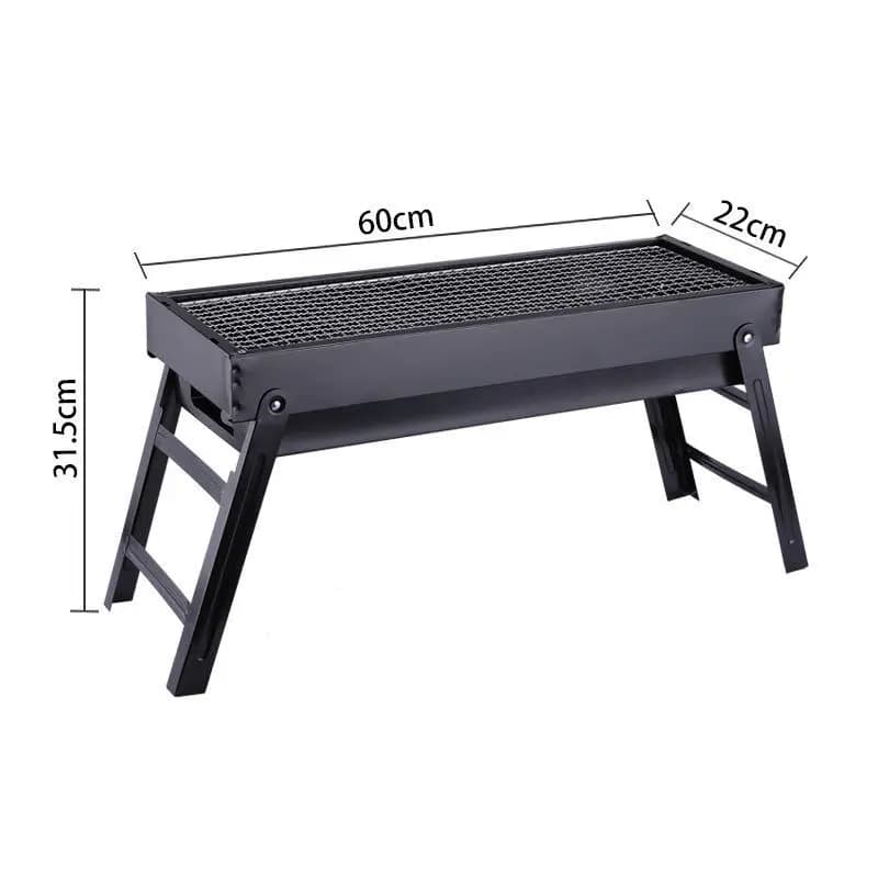 Fornello per barbecue portatile in carbonio da esterno per picnic in giardino, feste, cucina, campeggio, viaggio, griglia a carbone portatile pieghevole