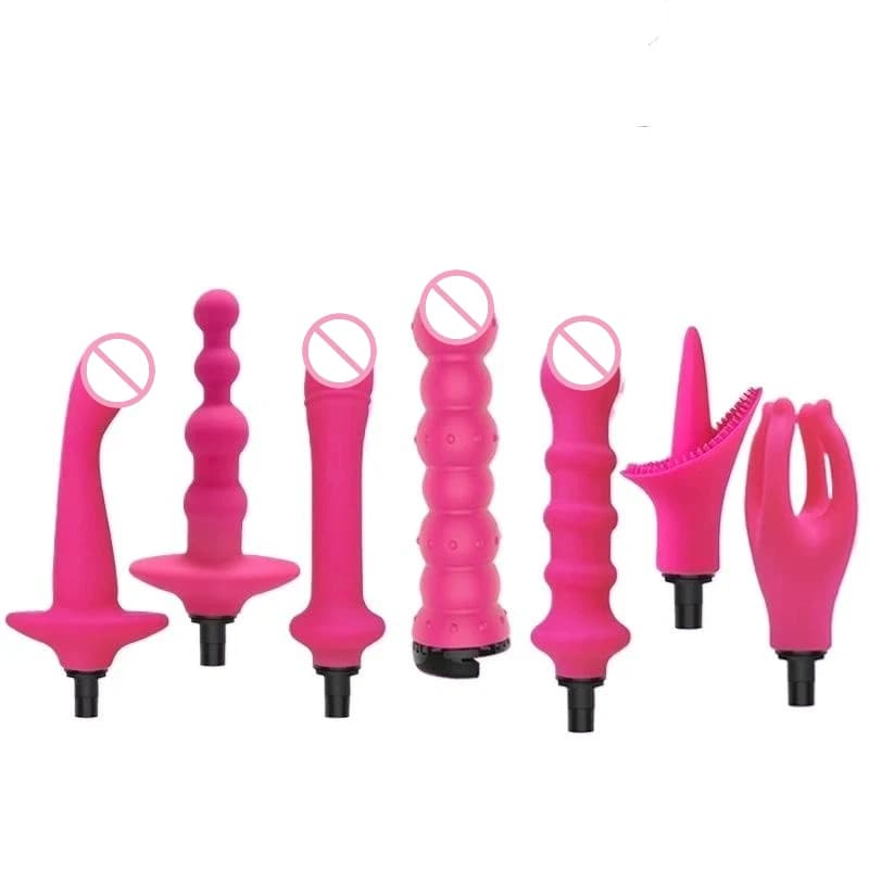 【A】1 Pc Threaded Silicone Fascia Massage Head With 3 Sizes Of Connectors, 12-13mm/15-16mm/18-19mm, Fascia Massage dildo