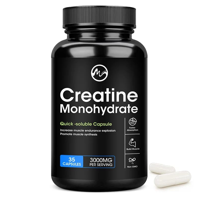 Creatine monohidrate capsules, high energy performance whey protein for muscle mass training recovery