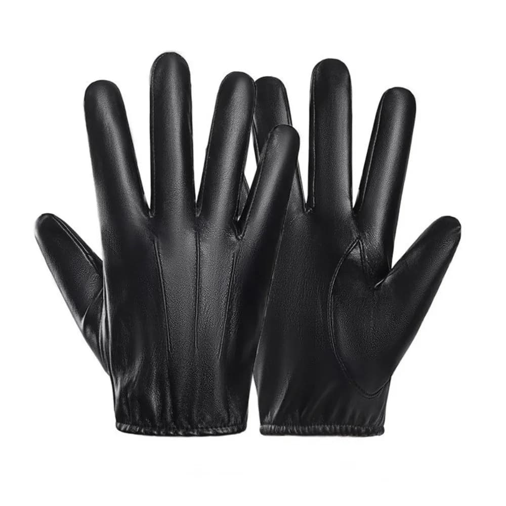 Fashion Black Driving Gloves Cool Punk Full Finger Mittens Anti-Slip Breathable PU Leather Gloves Gym Fitness