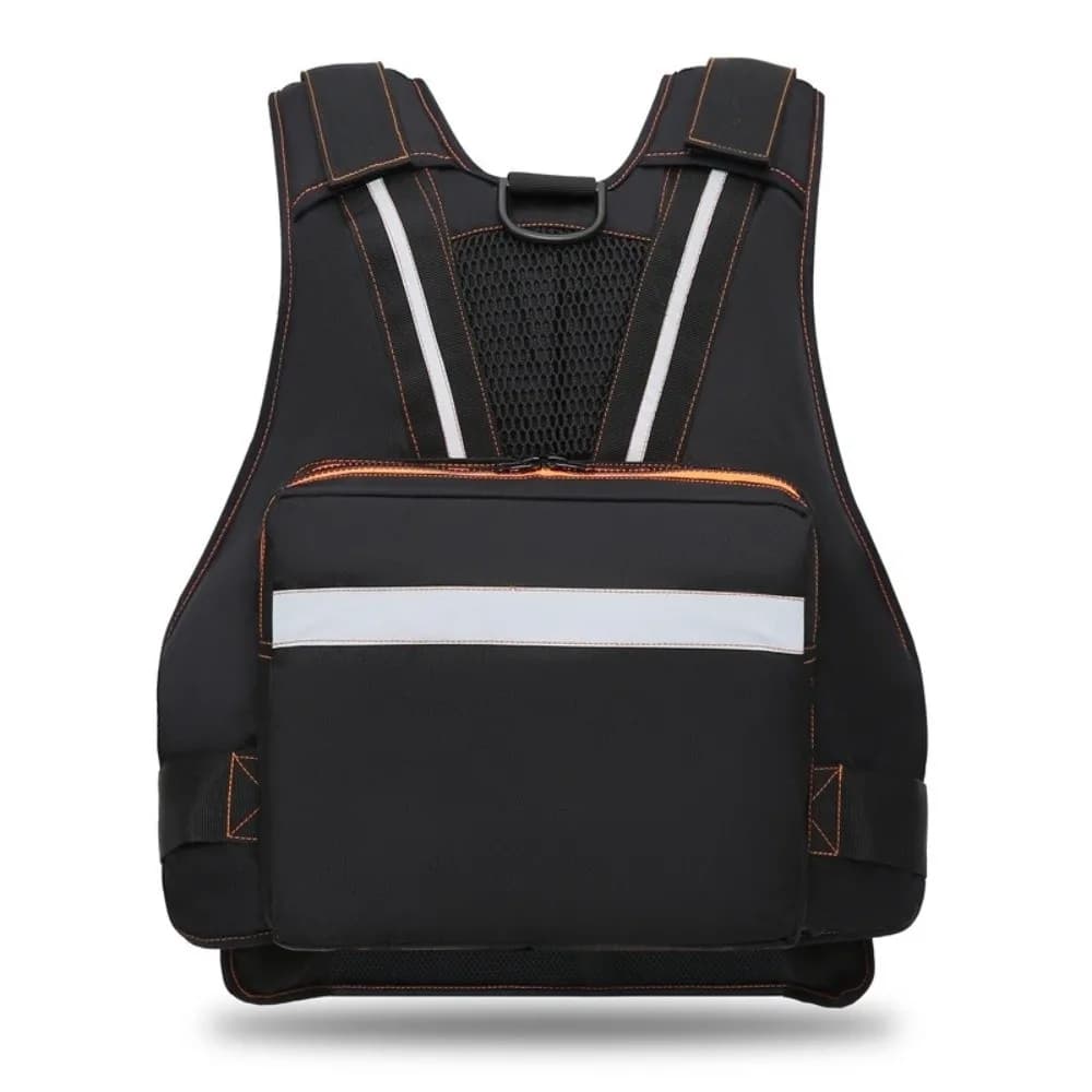 Safety Buoyant Material Life Jacket Vest Multiple Pockets Storage Design Fishing Life Vest Multifunctional Vest Boating Safety