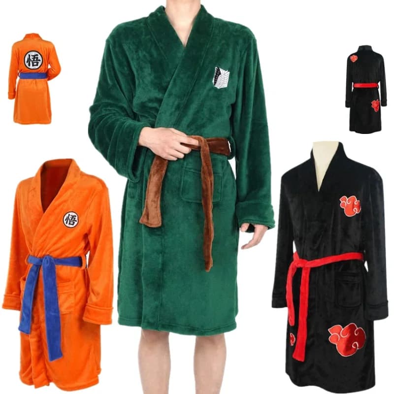 Anime sponge robe lovers soft bathrobe man woman nightdress nightwear pajamas man casual house bathrobe hotel bathrobe