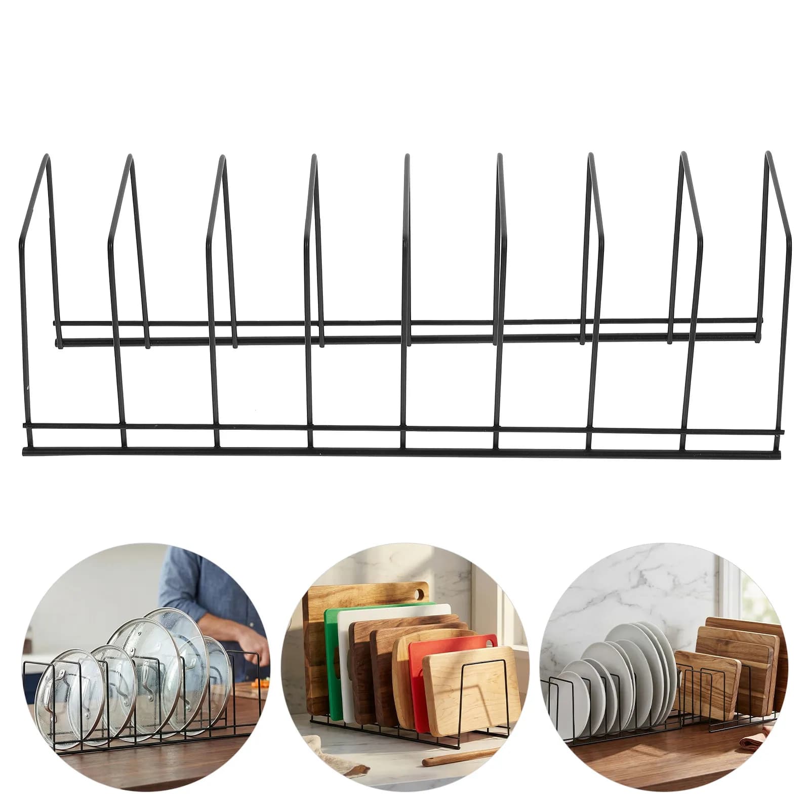 2Pcs Kitchen Counter Dish Rack Stainless Steel Cutting Board Drying Rack Drain Tray Dish Organizer Multifunctional Plate Holder