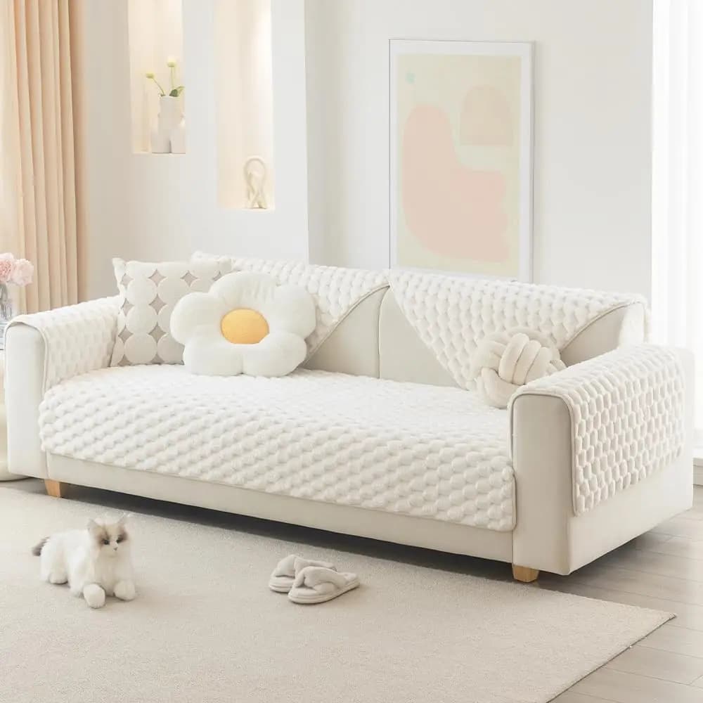 Cover for washable, waterproof, 3 cushion sofa, Suitable for domestic animals, soft and non-slip