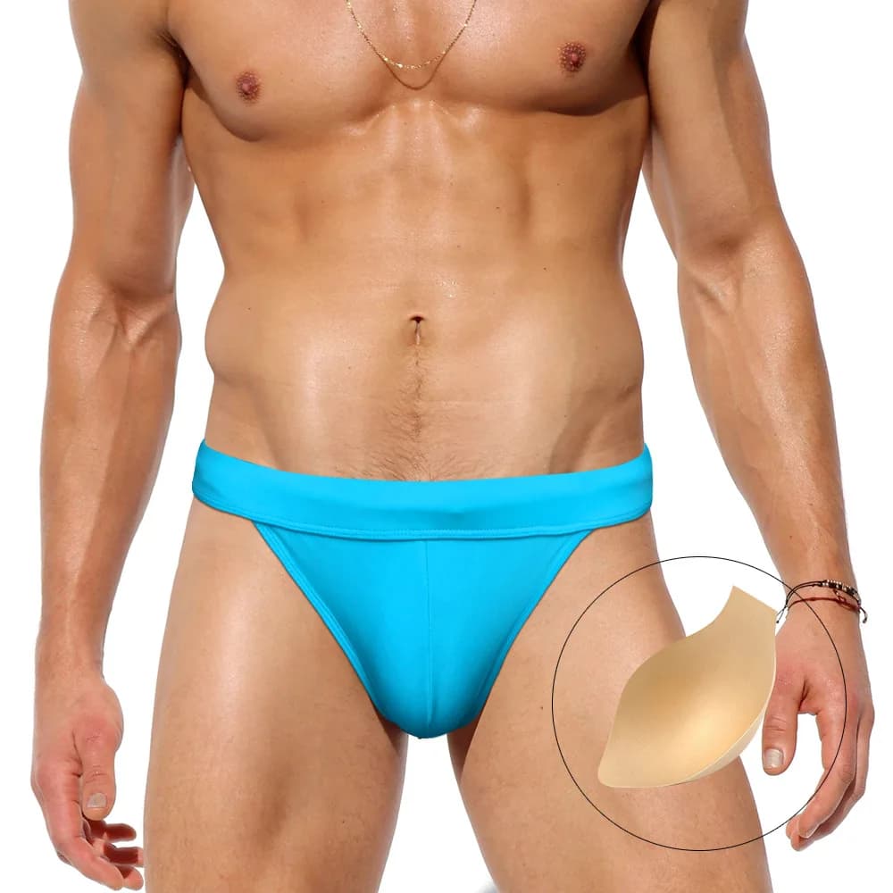 Mezze fianchi Perizoma Costumi da bagno Gay Mens Slip da bagno Sexy Push Up Costumi da bagno Uomo Pantaloncini da bagno Tronchi JESSBORN Surf Costume da bagno per uomo