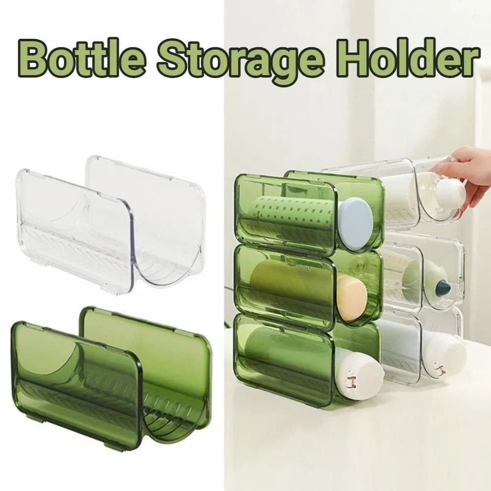 Transparent support for Iron Hairpins, Stackable Organizer and Resistant for Bottles, Reusable Container and Robusto