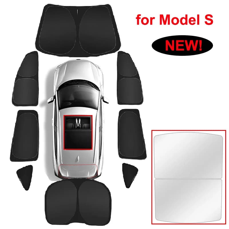 Parasole per auto per Tesla Model S 2024 lucernario parabrezza parasole protezione finestra laterale Privacy tenda parasole ombreggiatura bambini