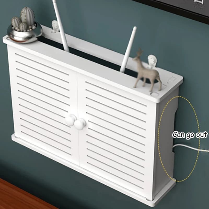 Wifi Router Storage Box Living Room Socket Wireless Wifi Decoration Wall-mounted TV Set-top Box Rack Cable Power Organizer