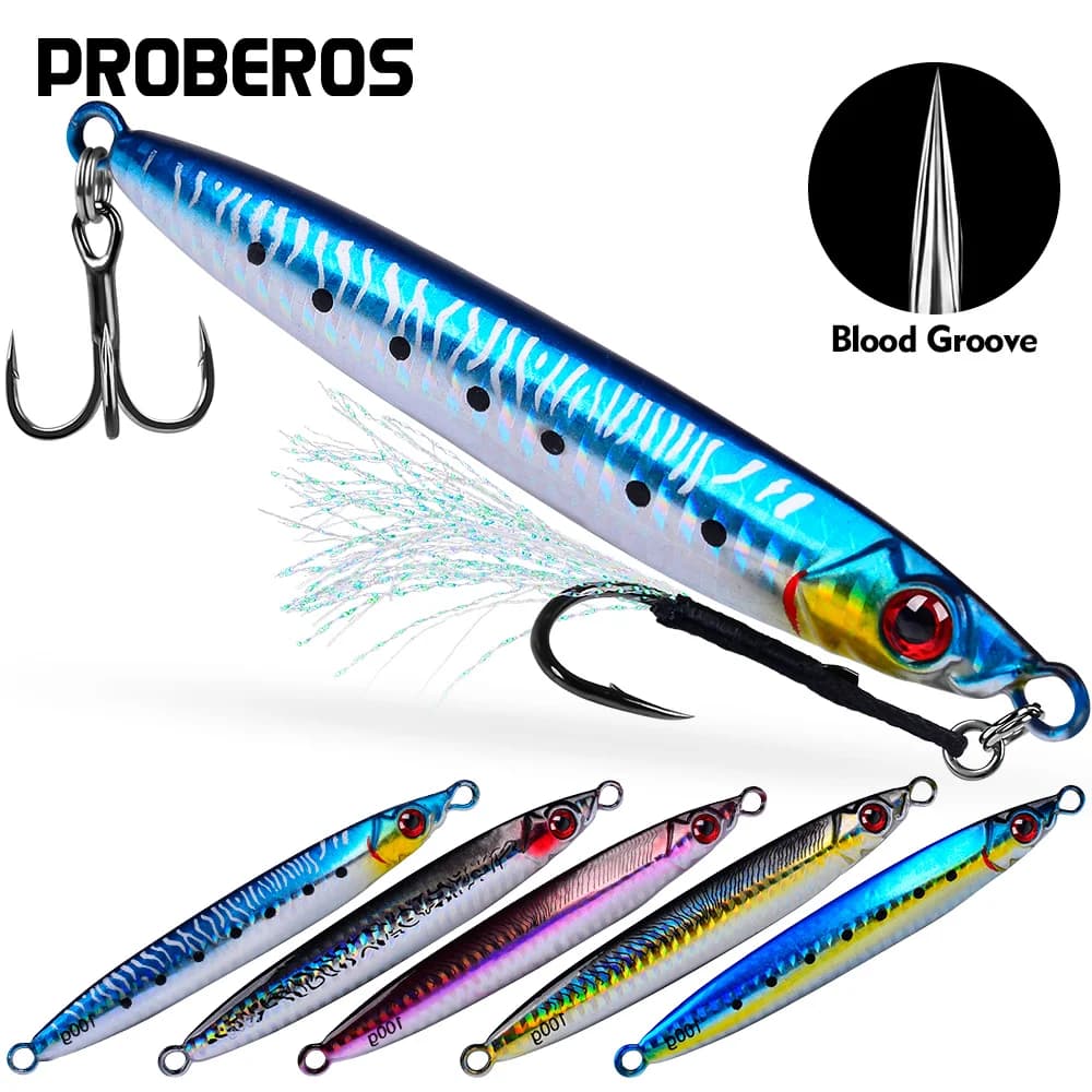 Proberos 1pc maschere di acqua salata velocità jigging lento jigging lancio esche, verticale jigging esche artificiali jigging richiamo jigging pesca jig