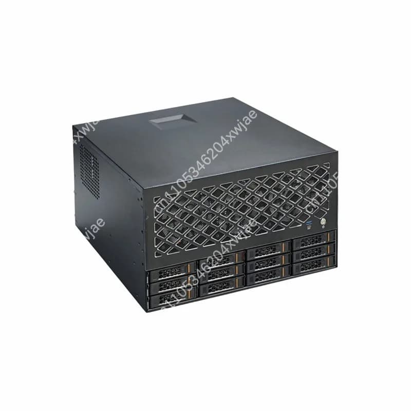 12 Drive NAS Server Case Rackmount Support ATX PSU ATX MB 360mm Radiator Full Height Expansion Slot for DIY Storage