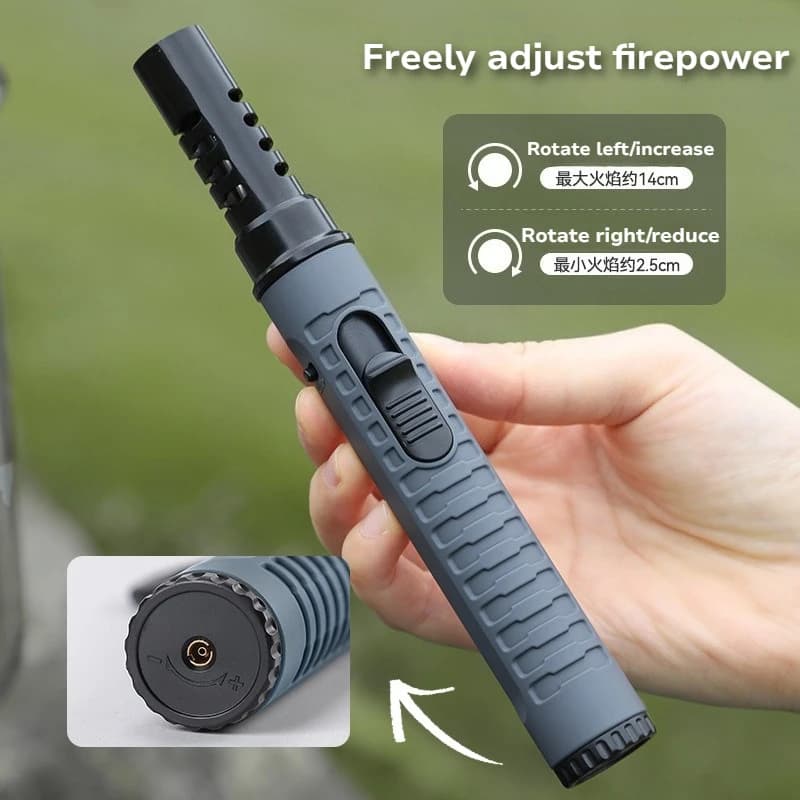 Outdoor Metal Camping Lighter Portable Ignition Gun Cooking Accessories Camping Barbecue Inflatable Flame Gun