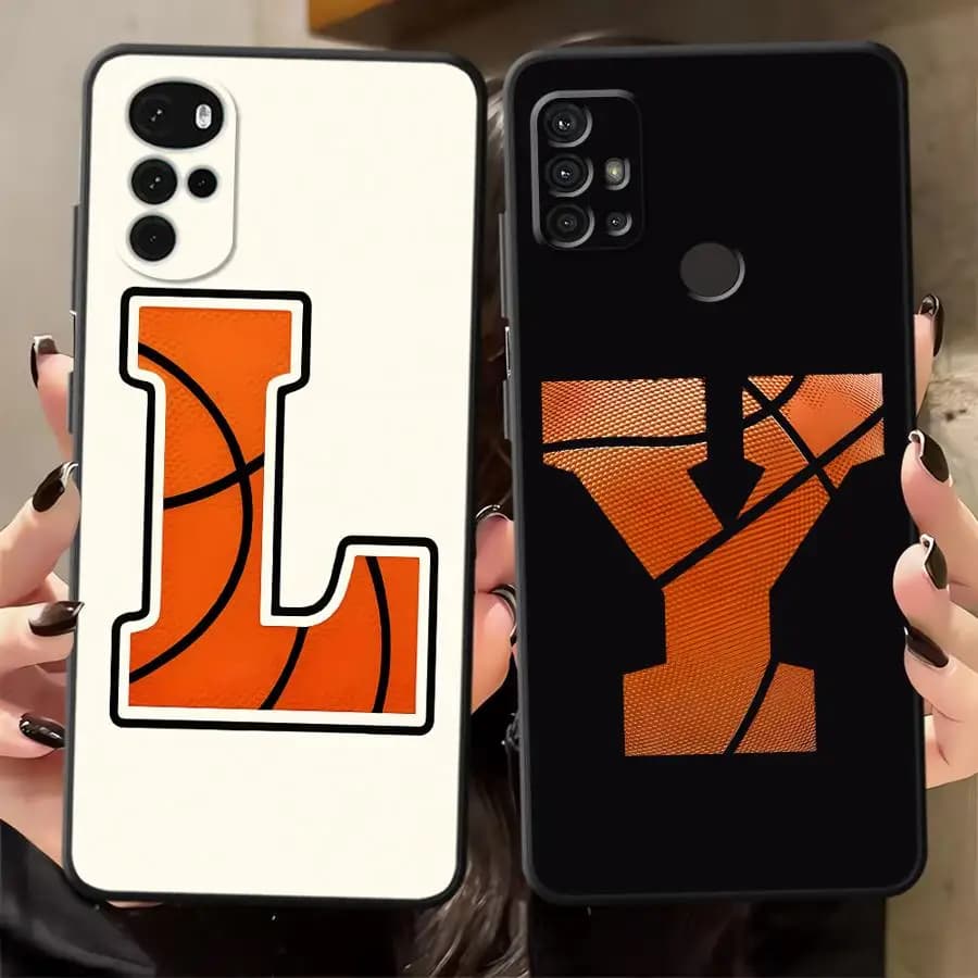 Cover per Motorola Moto G22 Edge40 G53 G30 G50 G51 G73 G52 G32 G71 G60s Edge 20 Pro 30 Lite con Design Basket e Lettera L Y